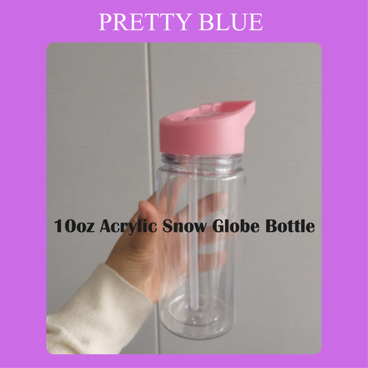 10oz Pre-drilled 10oz Acrylic Kids Snowglobe Double Walled Plastic Kids Cups (with hole and plugs) Free Shipping (25PCS)