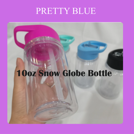 10oz Pre-drilled 10oz Acrylic Kids Snowglobe ( v2 ) Double Walled Plastic Kids Cups (with hole and plugs) Free Shipping (25PCS)