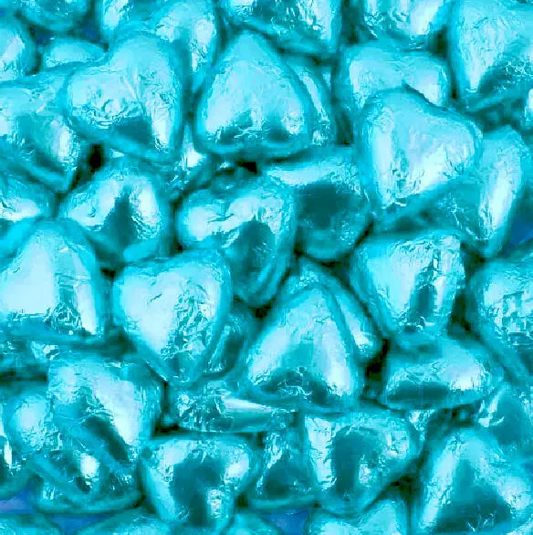 💙 Blue Milk Chocolate Hearts – 100g Bag