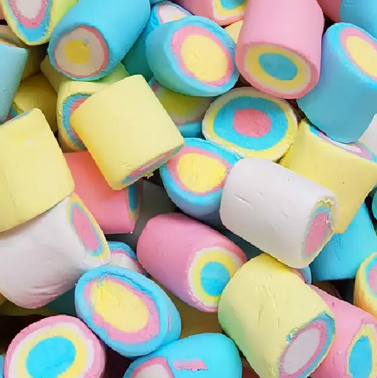 🌈 Rainbow Tube Marshmallows – 100g Bag