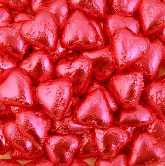 ❤️ Red Milk Chocolate Hearts – 100g Bag