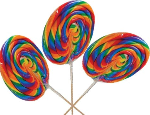 🌈 x1 Swirly Rainbow Lollipop Wrapped