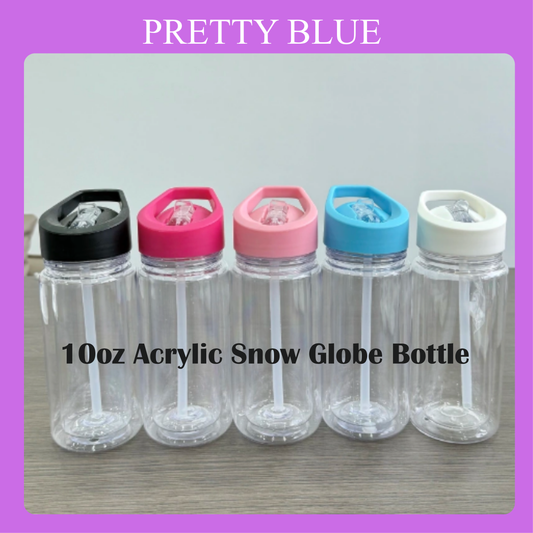 10oz Pre-drilled 10oz Acrylic Kids Snowglobe Double Walled Plastic Kids Cups (with hole and plugs) Free Shipping  (25PCS)