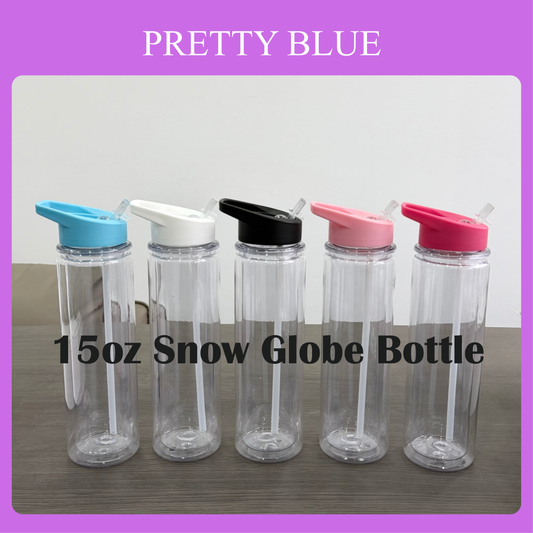 15oz Pre-drilled  Acrylic SnowglobeDouble Walled Plastic  Cups (with hole and plugs) Free Shipping  (25PCS)